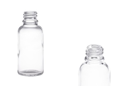Providna staklena bočica za etarska ulja 30mL, sa grlom PP18 - bez zatvarača-1