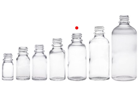 Providna staklena bočica za etarska ulja 30mL, sa grlom PP18 - bez zatvarača-6