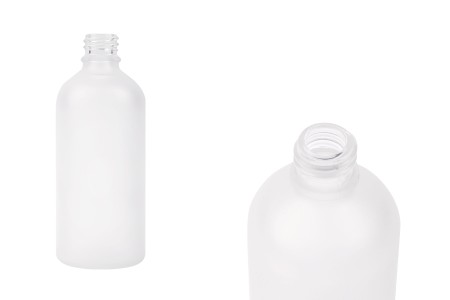 Providna staklena bočica od peskiranog stakla za etarska ulja 100mL, sa grlom PP18 - bez zatvarača-1