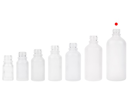 Providna staklena bočica od peskiranog stakla za etarska ulja 100mL, sa grlom PP18 - bez zatvarača-6