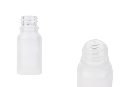 Providna staklena bočica od peskiranog stakla za etarska ulja 10mL, sa grlom PP18 - bez zatvarača-1