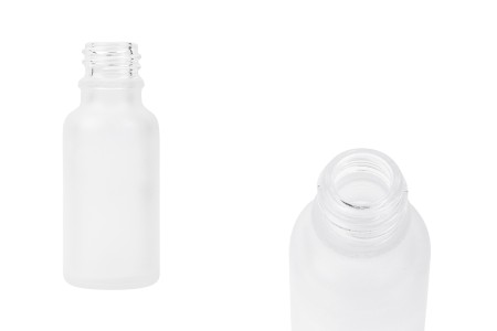 Providna staklena bočica od peskiranog stakla za etarska ulja 20mL, sa grlom PP18 - bez zatvarača-1