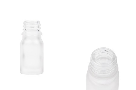 Providna staklena bočica od peskiranog stakla za etarska ulja 5mL, sa grlom PP18 - bez zatvarača-1