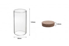Tegla za sveću bez navoja sa plutanim čepom 250mL - 12 kom