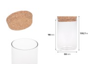 Tegla za sveće bez navoja sa plutanim čepom 200mL Tegla za sveće bez navoja sa plutanim čepom 200mL