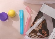 Plastična minijaturna bočica 10mL za parfeme, u 3 boje (poluprovidna, plava ili roze) - 25 kom