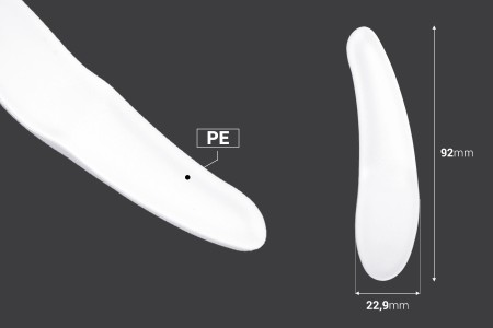 Plastična spatula za kreme (PE) 92mm u beloj boji - 24 kom-2