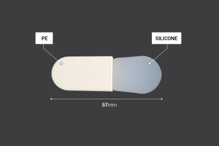 Silikonska spatula 57 mm sa plastičnom (PE) drškom, za kreme - 12 kom-2