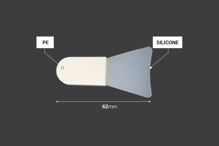 Silikonska spatula 62 mm sa plastičnom (PE) drškom, za kreme - 12 kom-2