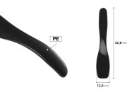 Plastična spatula za kreme (PE) 62,8mm u crnoj boji - 50 kom Plastična spatula za kreme (PE) 62,8mm u crnoj boji - 50 kom