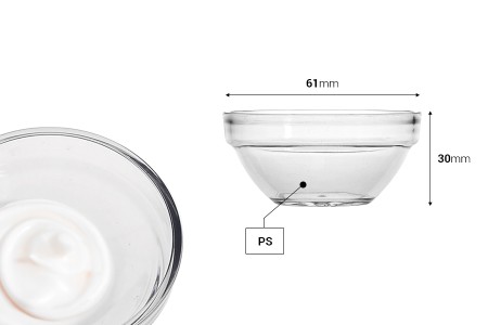 Plastična providna posuda za tretmane lica - 12 kom-dimenzije_slike