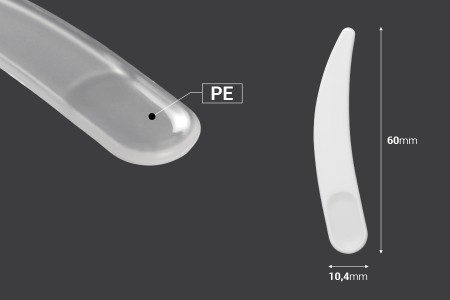 Plastična bela PE spatula 60mm za kreme - 24 kom-dimenzije_slike