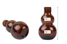 Staklena zaobljena braon bočica 30mL, za etarsko ulje (PP18)