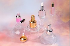 Staklena bočica 15mL sa pipetom sa dugmetom u dve boje