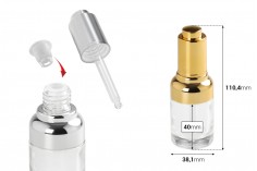Staklena bočica 30mL sa pipetom sa dugmetom i regulatorom protoka