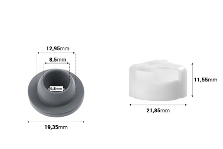 Silikonski čep sa plastičnim sigurnosnim poklopcem - 12 kom-2