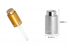 Luksuzni aluminijumski zatvarač sa dugmetom, za pipete od 5 do 100 mL