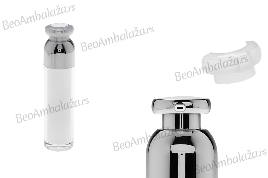 Luksuzna airless akrilna bočica 50mL za kreme sa pumpicom i zaštitnim zatvaračem