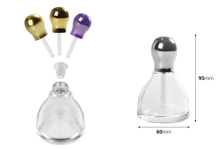 Staklena bočica 50mL sa pipetom i regulatorom protoka u više boja-dimenzije_slike