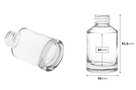 Staklena cilindrična flaša od 50mL-dimenzije_slike