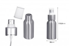 Aluminijumska boca 50mL sa sprejom i plastičnim zatvaračem - 10 kom