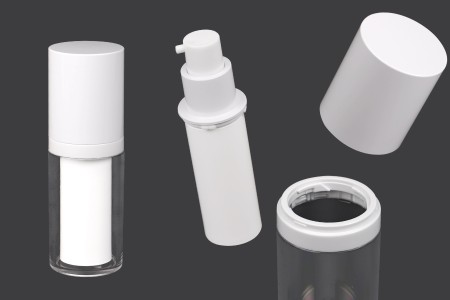 Dopunjiva plastična Airless flašica od 15 mL za kreme, sa spoljnim akrilnim kućištem-slika_proizvoda