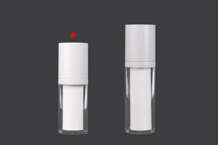 Dopunjiva plastična Airless flašica od 15 mL za kreme, sa spoljnim akrilnim kućištem-grupa_slika