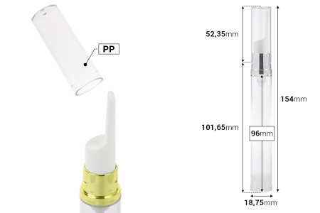 Airless providna flašica 15mL za serum - 12 kom-dimenzije_slike