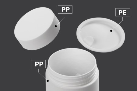Plastična bela kutijica za kreme 30mL sa duplim dnom, sa poklopcem sa zaptivkom i sa međupoklopcem - 12 kom-grupa_slika