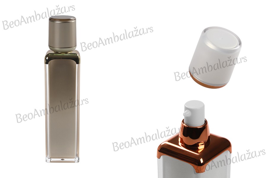 Luksuzna Airless akrilna bočica 50mL za kreme sa pumpicom i zatvaračem