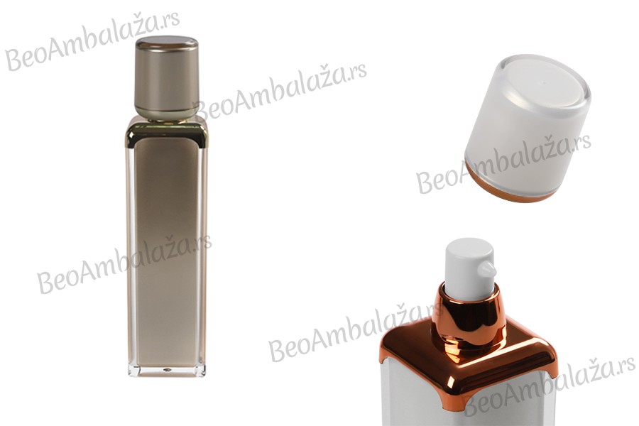 Luksuzna Airless akrilna bočica 100mL za kreme sa pumpicom i zatvaračem