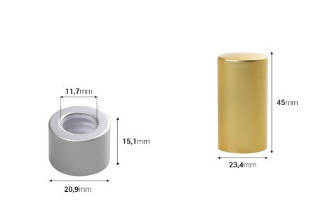 Set - aluminijumski prsten i poklopac za pipete od 5 do 100mL-dimenzije_slike