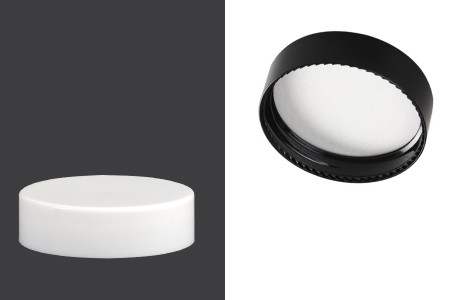 Plastični crni ili beli zatvarač sa unutrašnjom zaptivkom (lajnerom) za teglice od 30mL-slika_proizvoda