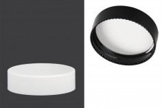 Plastični crni ili beli zatvarač sa unutrašnjom zaptivkom (lajnerom) za teglice od 50mL