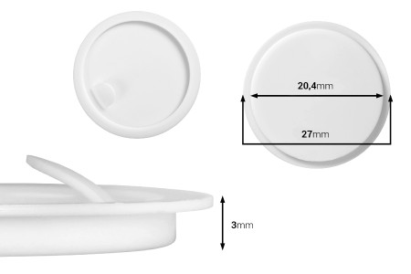 Plastični (PE) međupoklopac 27 mm za teglice 5mL i 10mL-slika_proizvoda