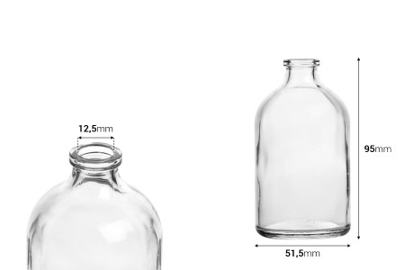 Staklena "farmaceutska" flašica 100mL-dimenzije_slike