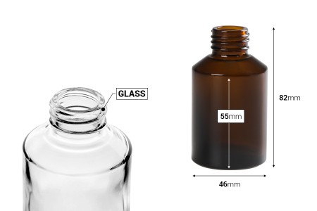 Staklena flašica 60mL sa prečnikom grla PP24-dimenzije_slike