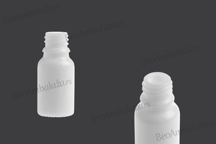 Staklena bočica 10mL za etarska ulja u beloj boji, sa grlom PP18 Staklena bočica 10mL za etarska ulja u beloj boji, sa grlom PP18