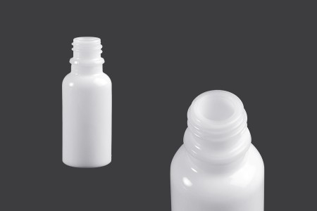 Bela staklena bočica za etarska ulja 20mL, sa grlom PP18 - bez zatvarača-1