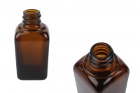 Staklena karamel bočica za etarska ulja 20mL, sa grlom PP18