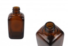 Staklena karamel bočica za etarska ulja 30mL, sa grlom PP18