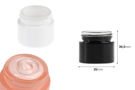 Staklena teglica 10mL za kreme u različitim bojama - bez zatvarača-dimenzije_slike