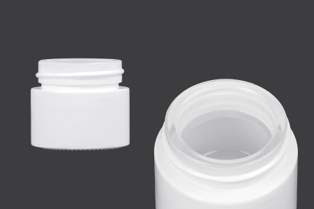 Staklena teglica za kreme 50mL u beloj boji - bez zatvarača-slika_proizvoda
