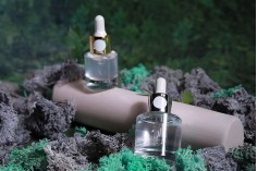 Staklena bočica 30mL sa zlatnom ili srebrnom pipetom na klik i drenažnim elementom