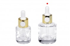 Staklena bočica 30mL sa zlatnom ili srebrnom pipetom na klik i drenažnim elementom