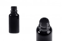 Staklena crna bočica za etarska ulja 20mL, sa grlom PP18