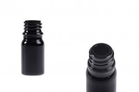 Staklena crna bočica za etarska ulja 5mL, sa grlom PP18