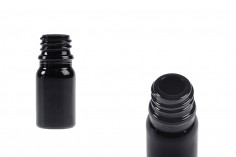 Staklena crna bočica za etarska ulja 5mL, sa grlom PP18