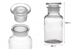Farmaceutska bočica 250 ml providna sa staklenim poklopcem