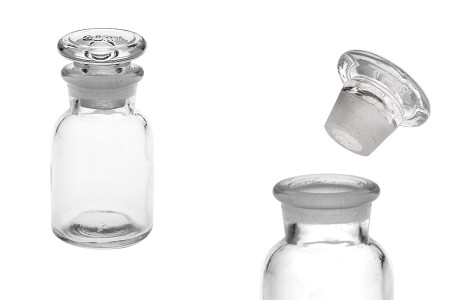 Farmaceutska bočica 30 ml providna sa staklenim poklopcem-slika_proizvoda